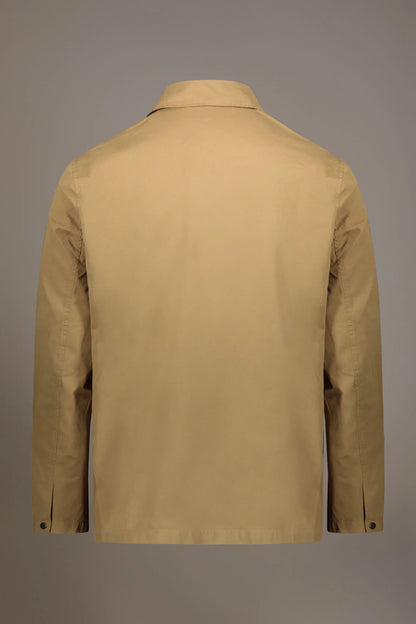 Coated fabric jacket with snaps