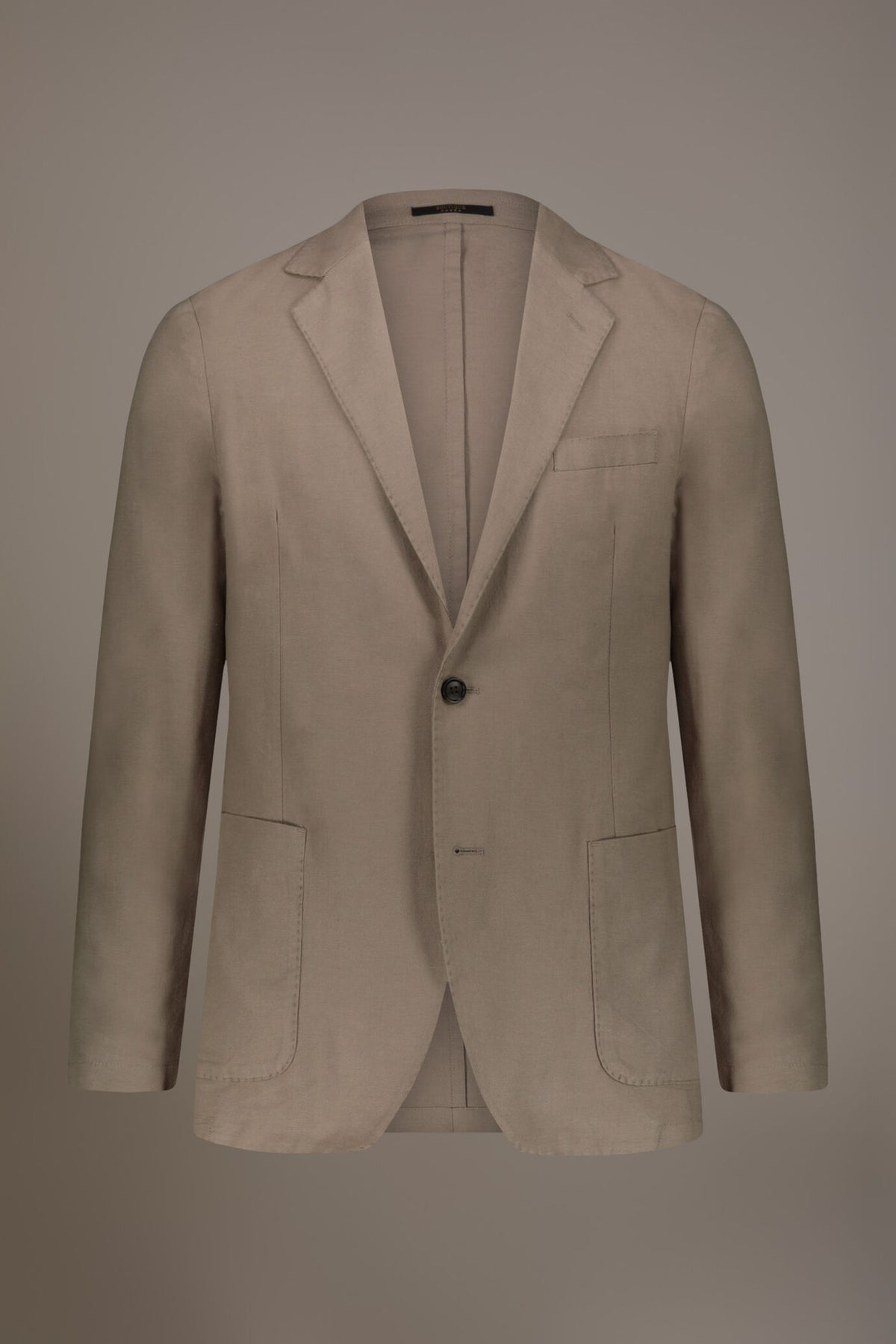 Single breasted cotton linen jacket