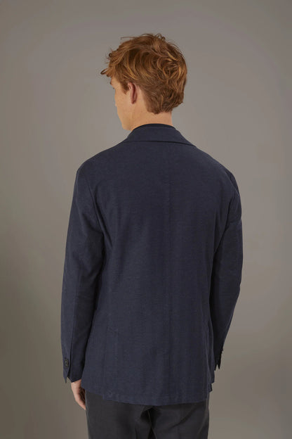 Single breasted cotton linen jacket