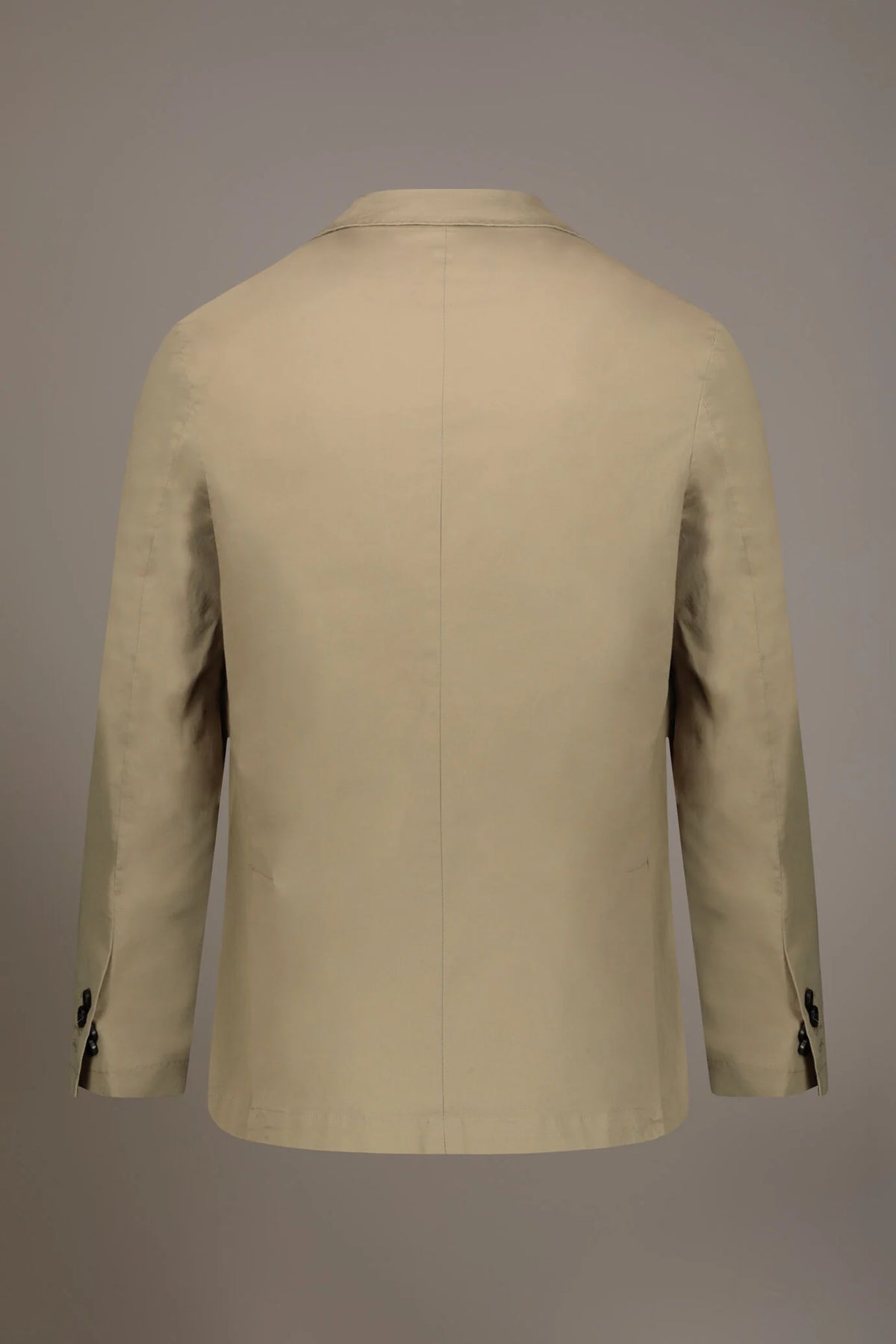 Single breasted cotton washed effect jacket with patch pocket