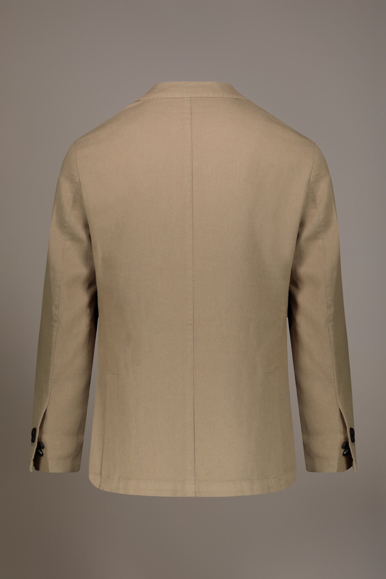 Single breasted cotton linen jacket with patch pocket