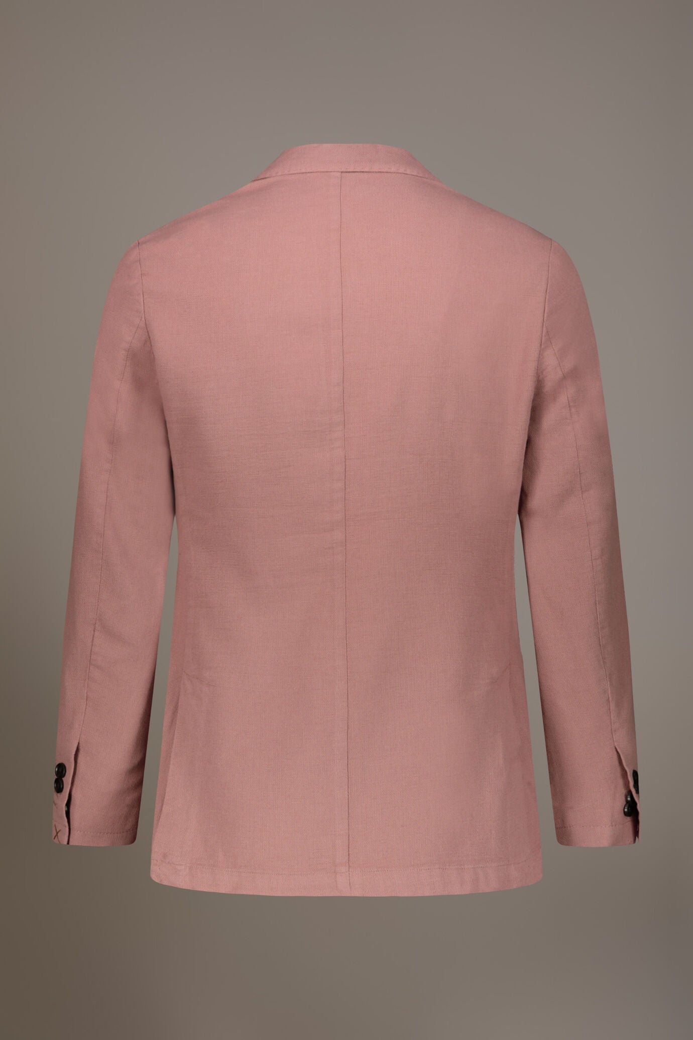 Single breasted cotton linen jacket with patch pocket