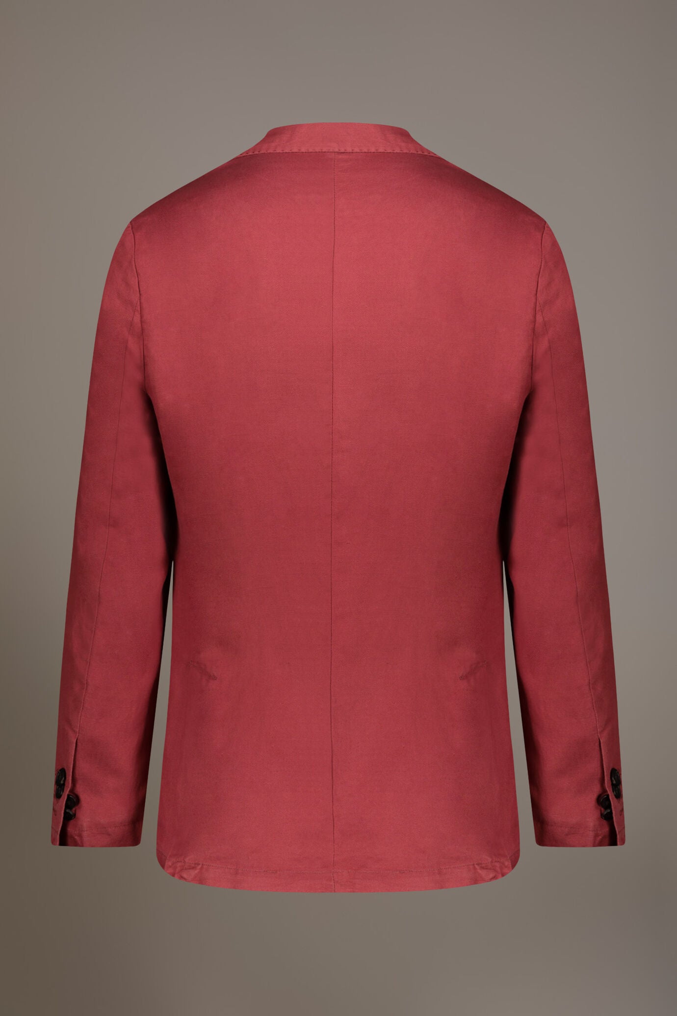 Single breasted linen blend jacket with flap pocket