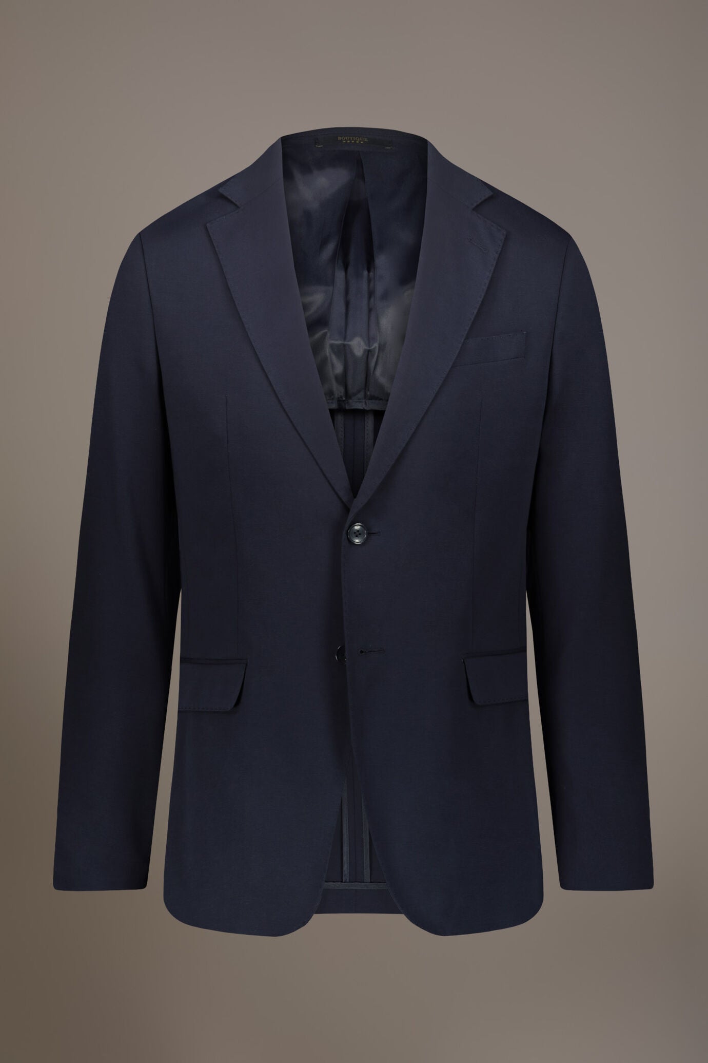 Single breasted jersey jacket with flap pocket