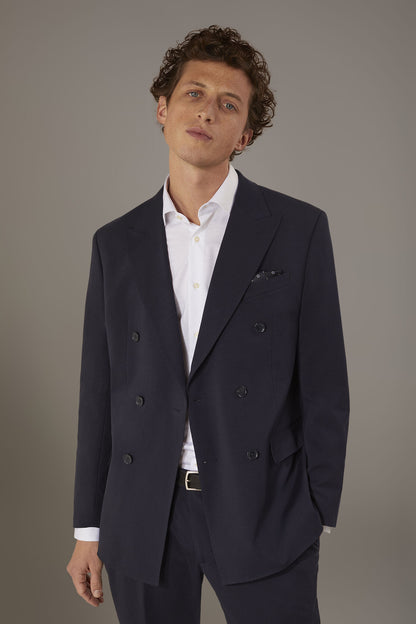 Single breasted jersey jacket with flap pocket