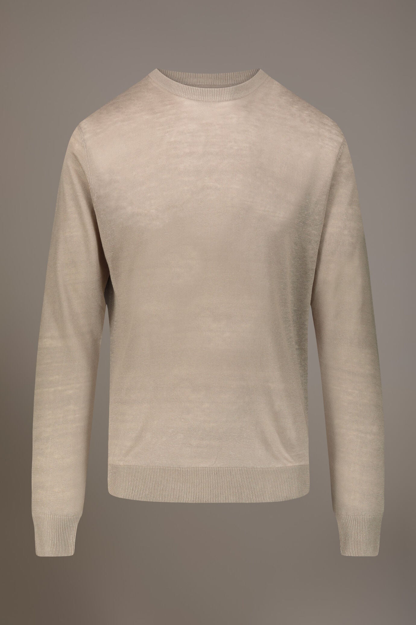 Round neck sweater 100% linen