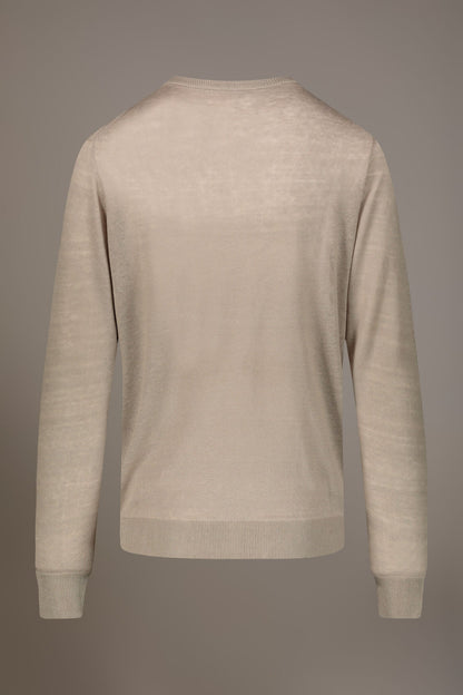 Round neck sweater 100% linen