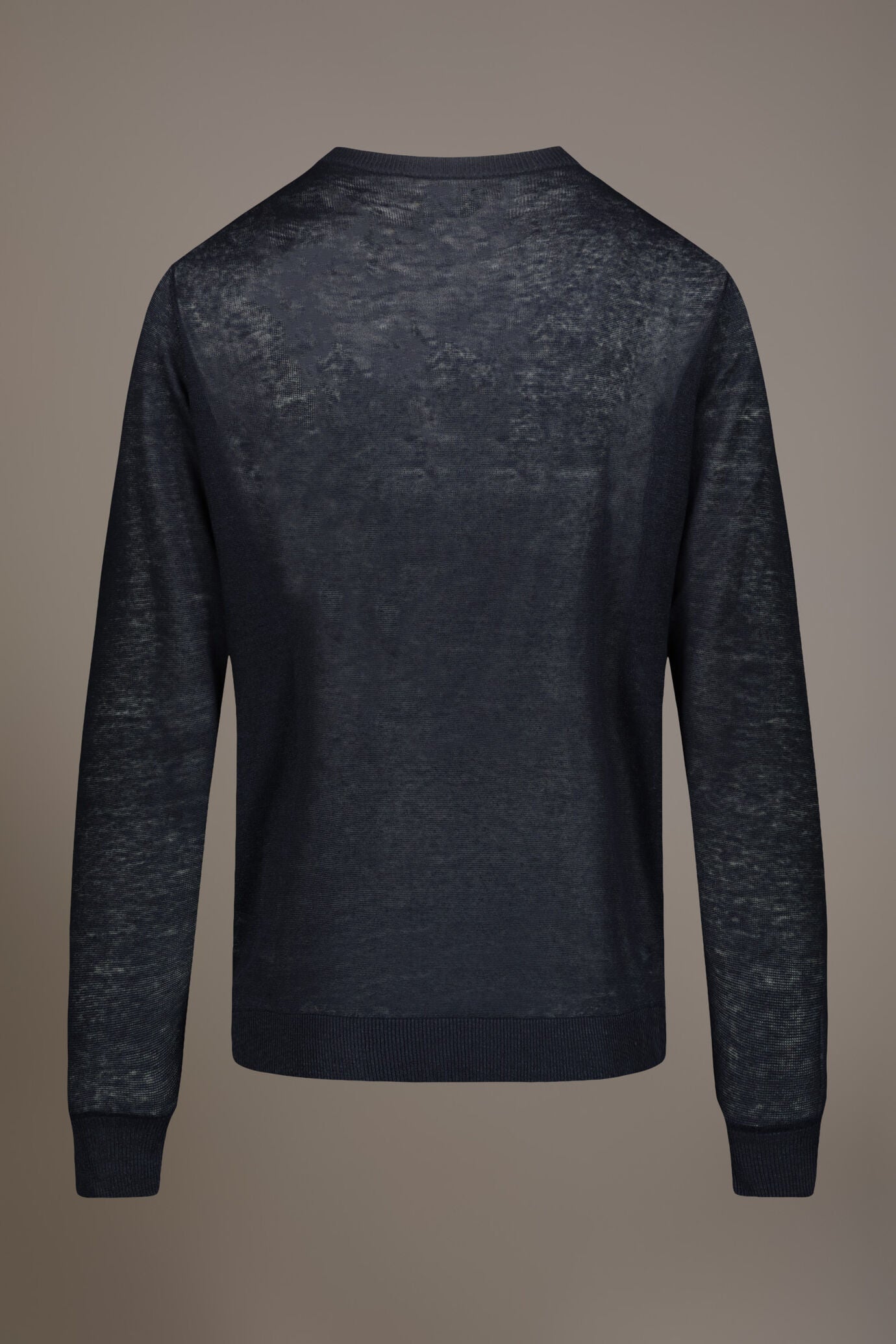 Round neck sweater 100% linen