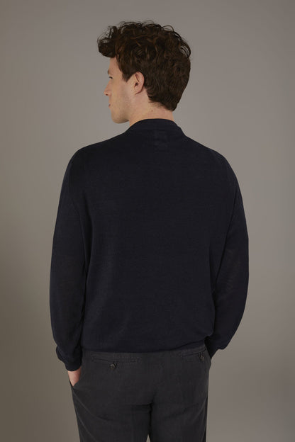 Round neck sweater 100% linen