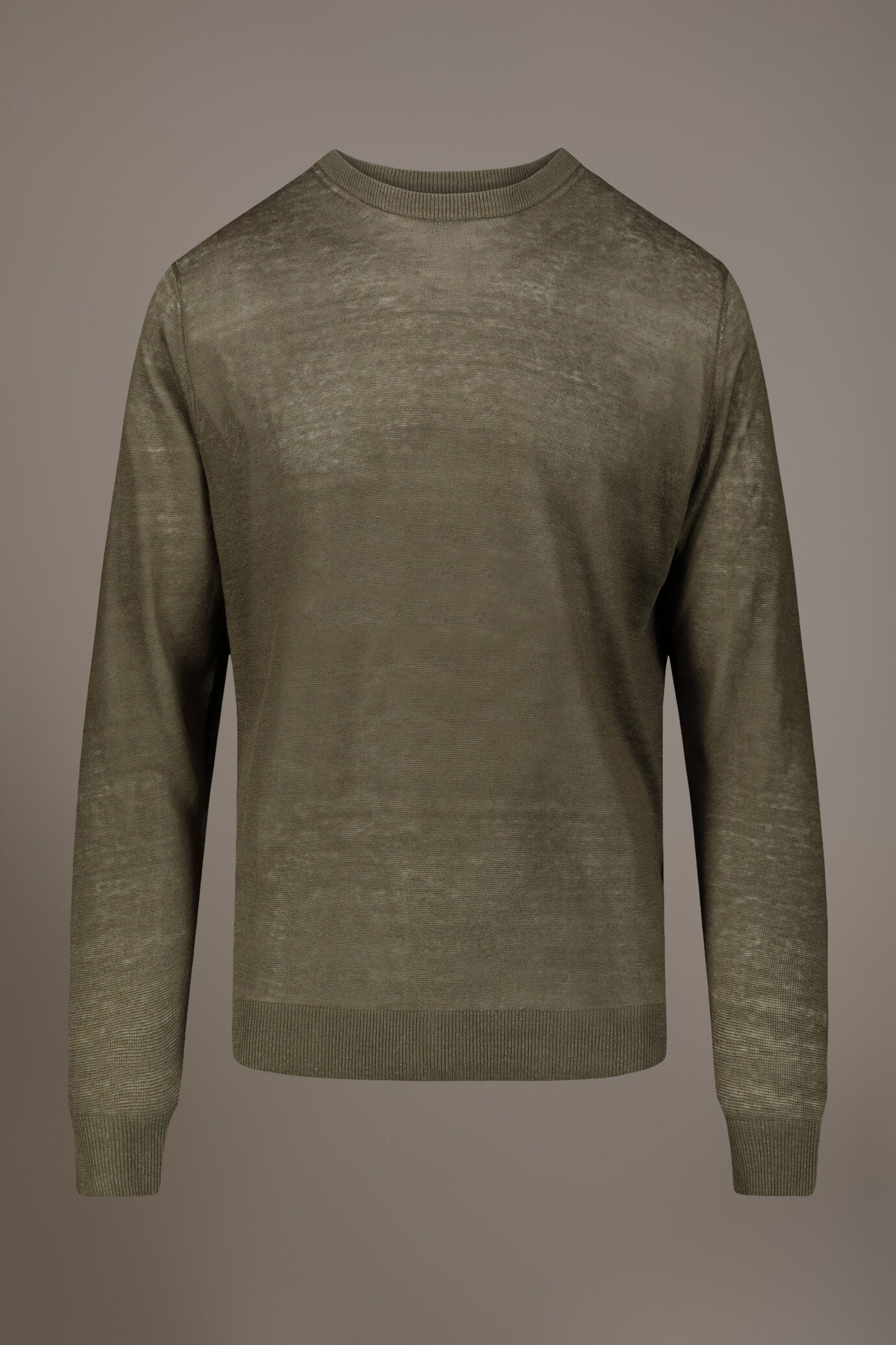 Round neck sweater 100% linen