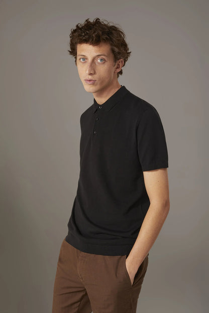 Knitted short sleeves polo 100% cotton