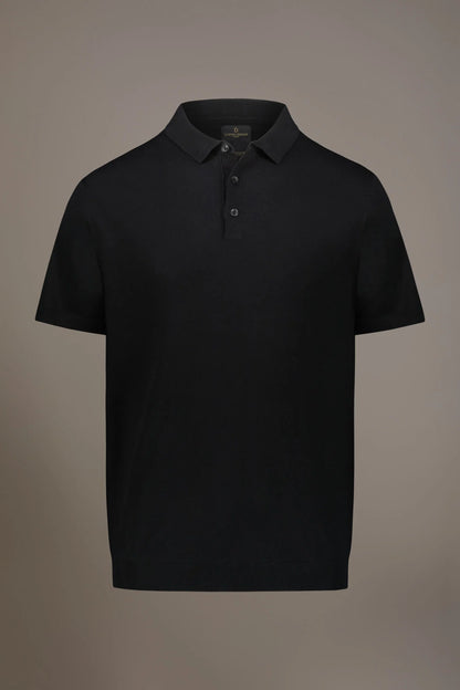 Knitted short sleeves polo 100% cotton