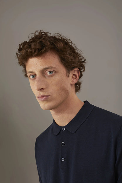 Knitted short sleeves polo 100% cotton