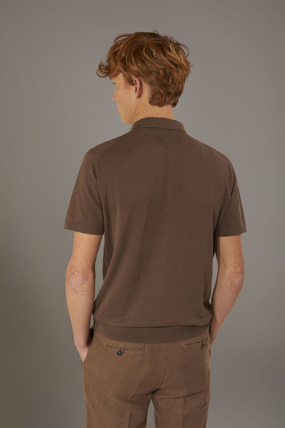 Knitted short sleeves polo 100% cotton
