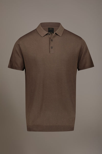 Knitted short sleeves polo 100% cotton