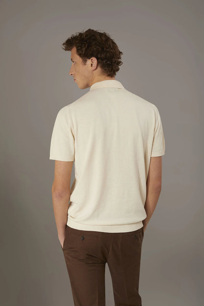 Knitted short sleeves polo 100% cotton