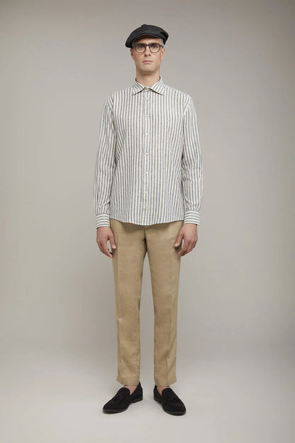 Regular fit Chino trousers 100% linen
