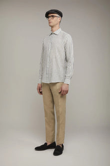 Regular fit Chino trousers 100% linen