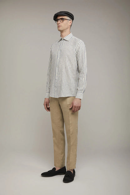 Regular fit Chino trousers 100% linen
