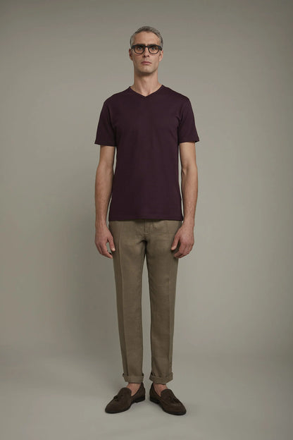 Regular fit Chino trousers 100% linen