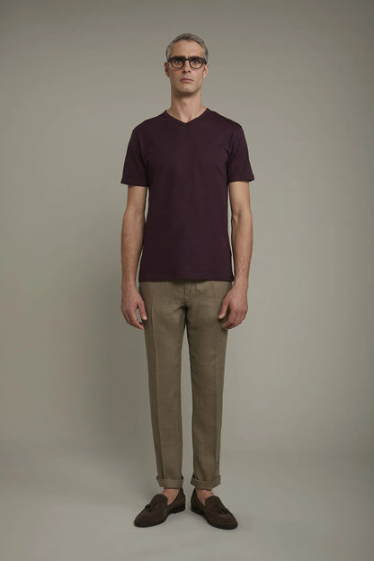Regular fit Chino trousers 100% linen