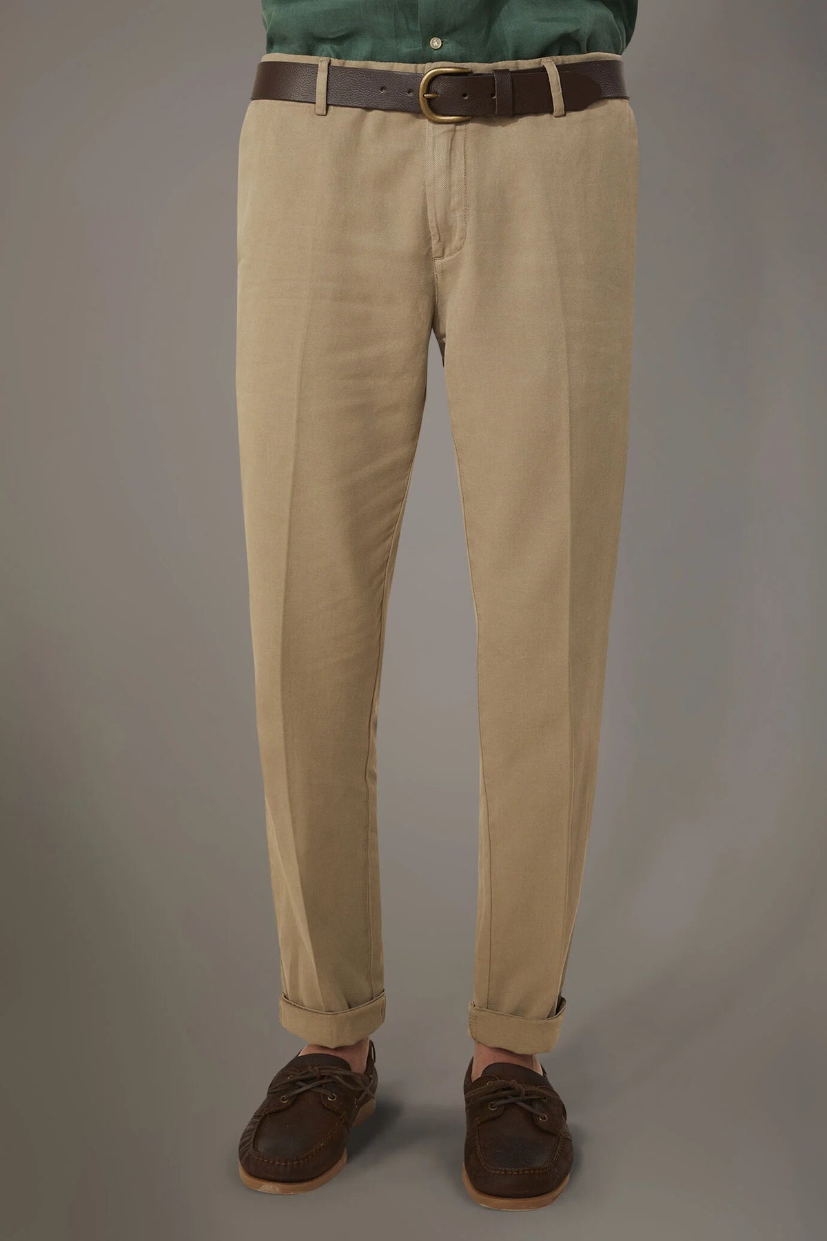 Linen blend chino trousers