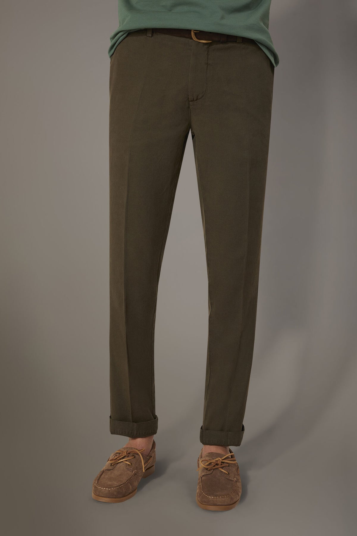 Linen blend chino trousers