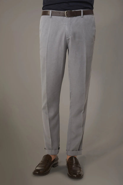 linen blend chino trousers