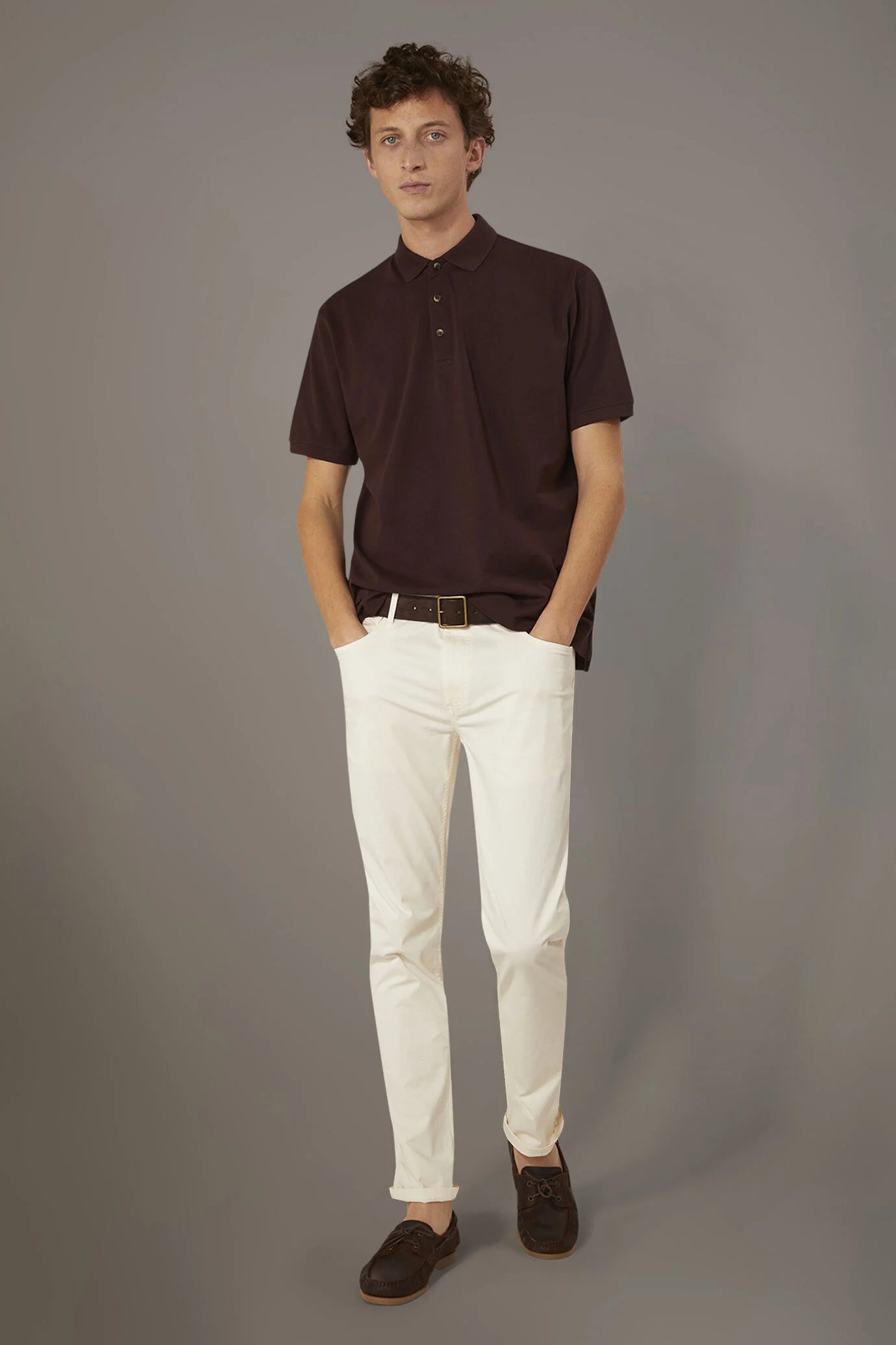 Trousers 5 pockets regular fit twill construction