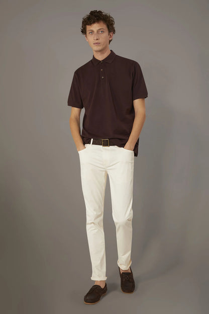 Trousers 5 pockets regular fit twill construction