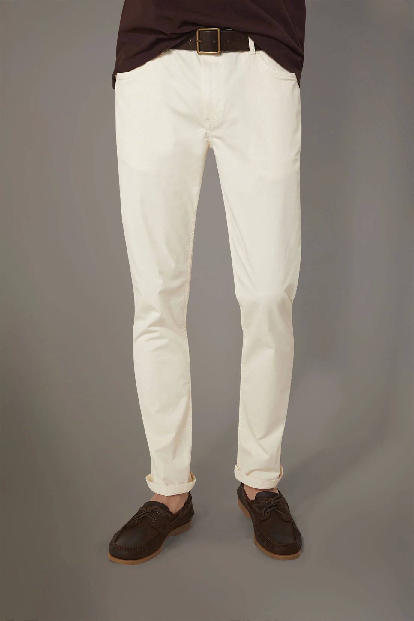 Trousers 5 pockets regular fit twill construction