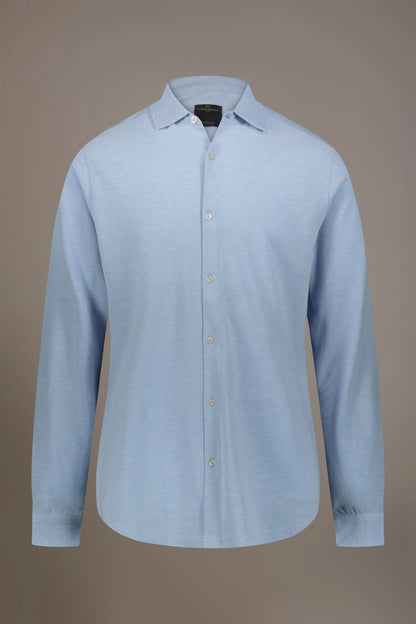 Long sleeves polo shirt 100% cotton piquet solid colour