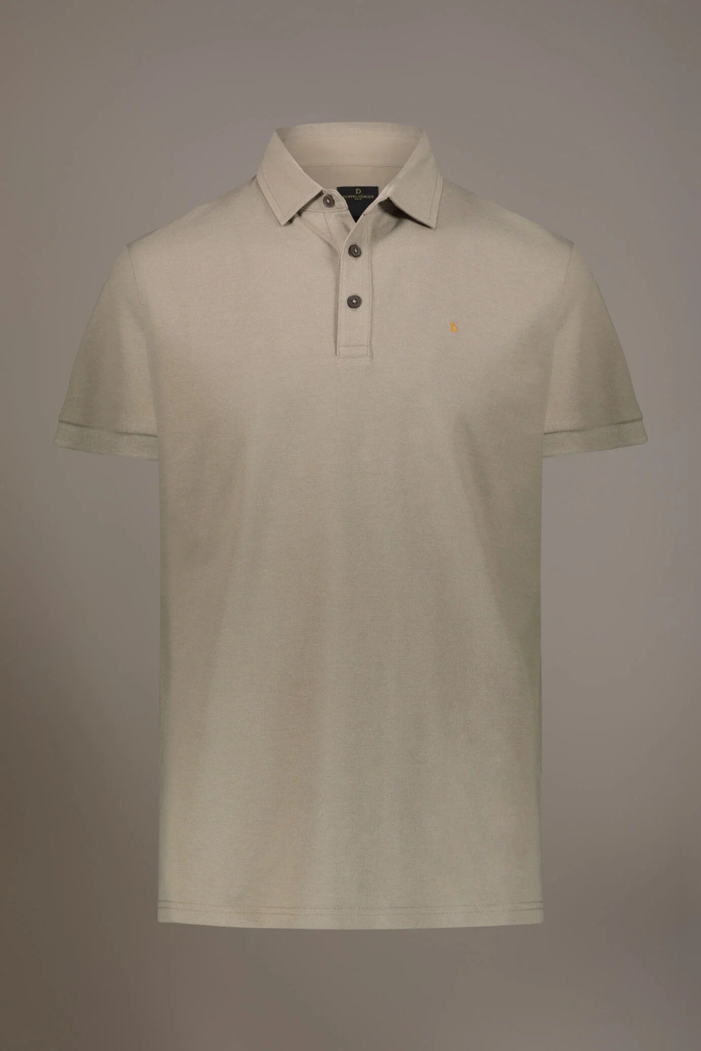 Short sleeves melange polo cotton blend