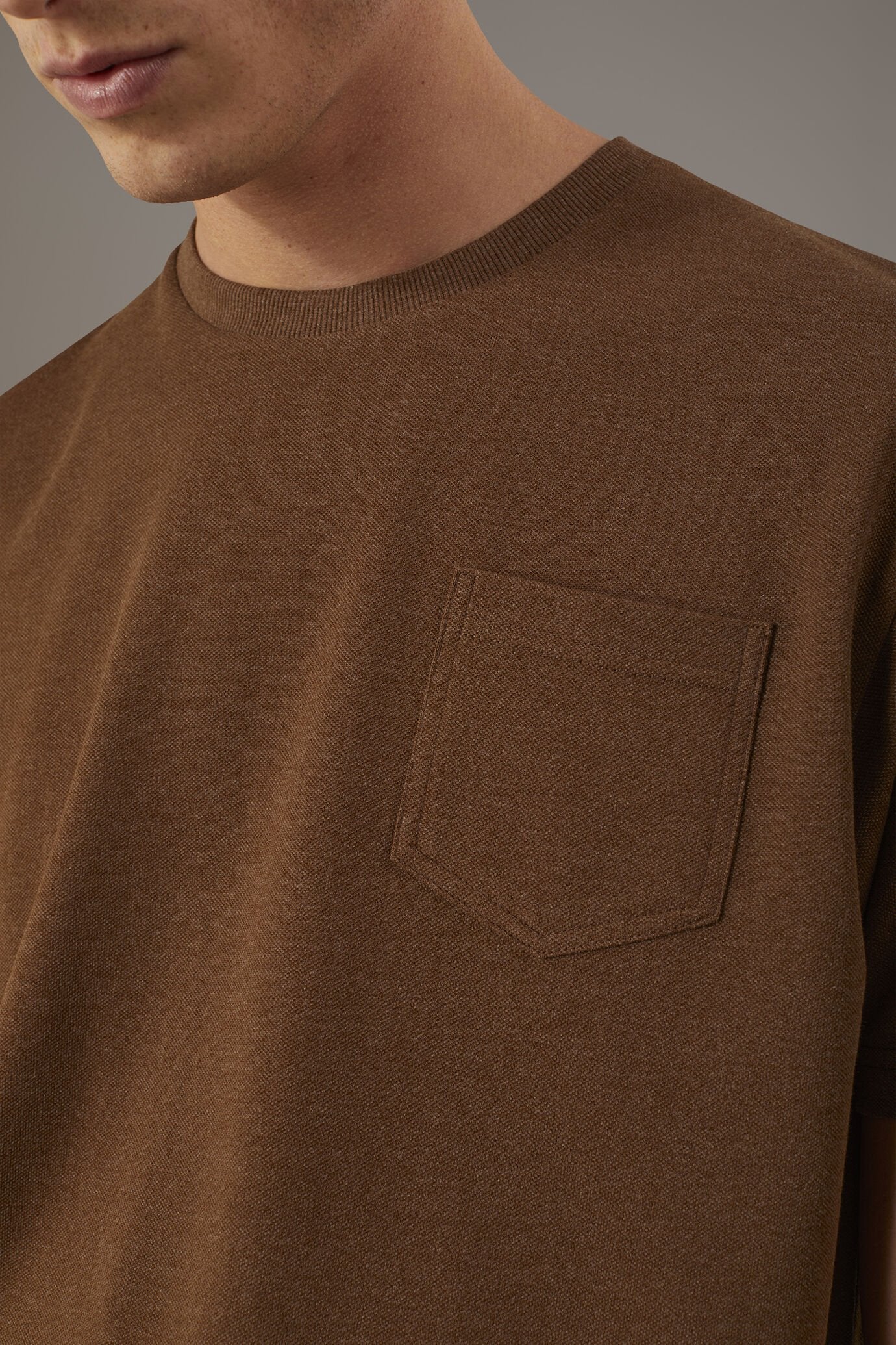 Round neck t-shirt melange