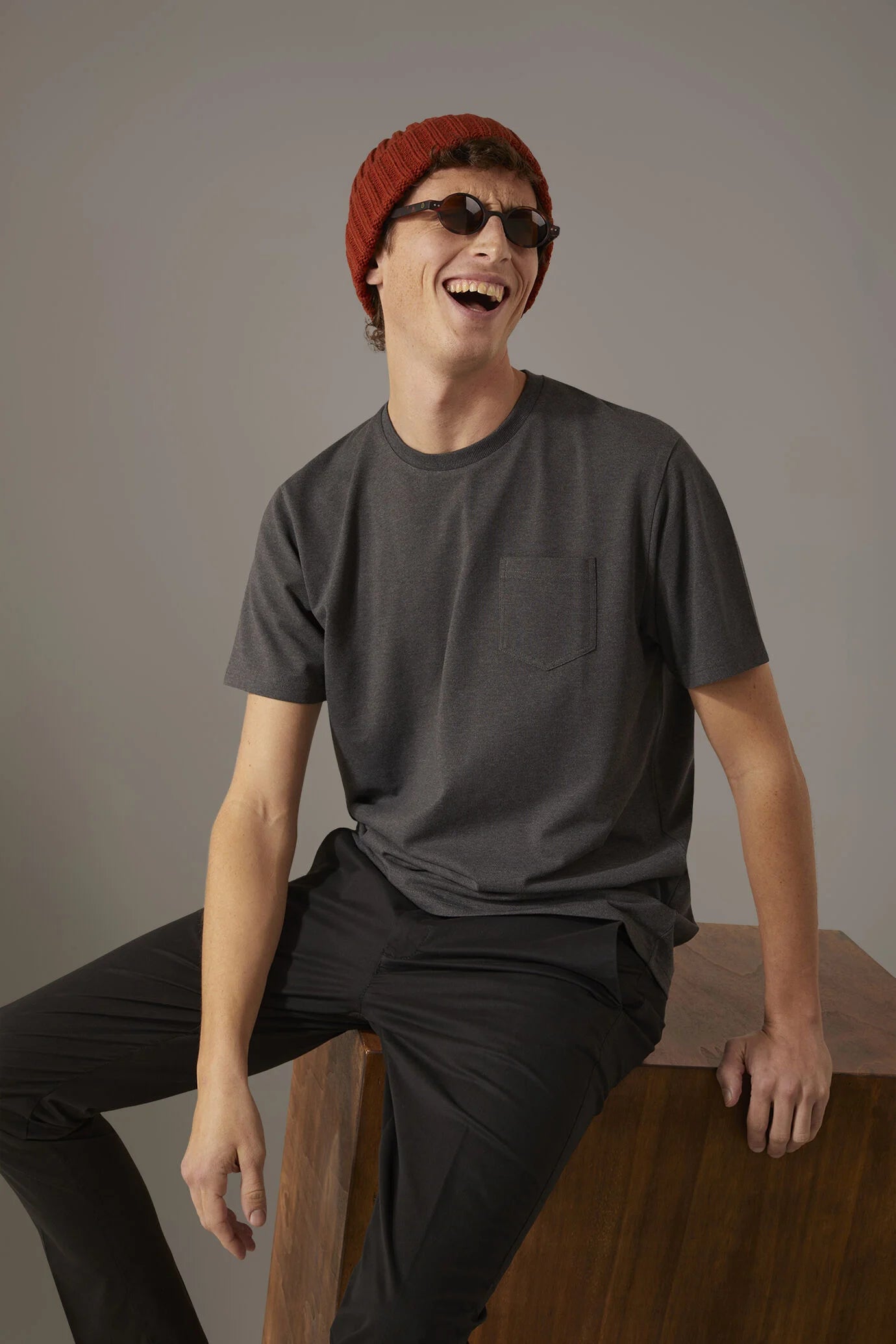 Round neck t-shirt melange
