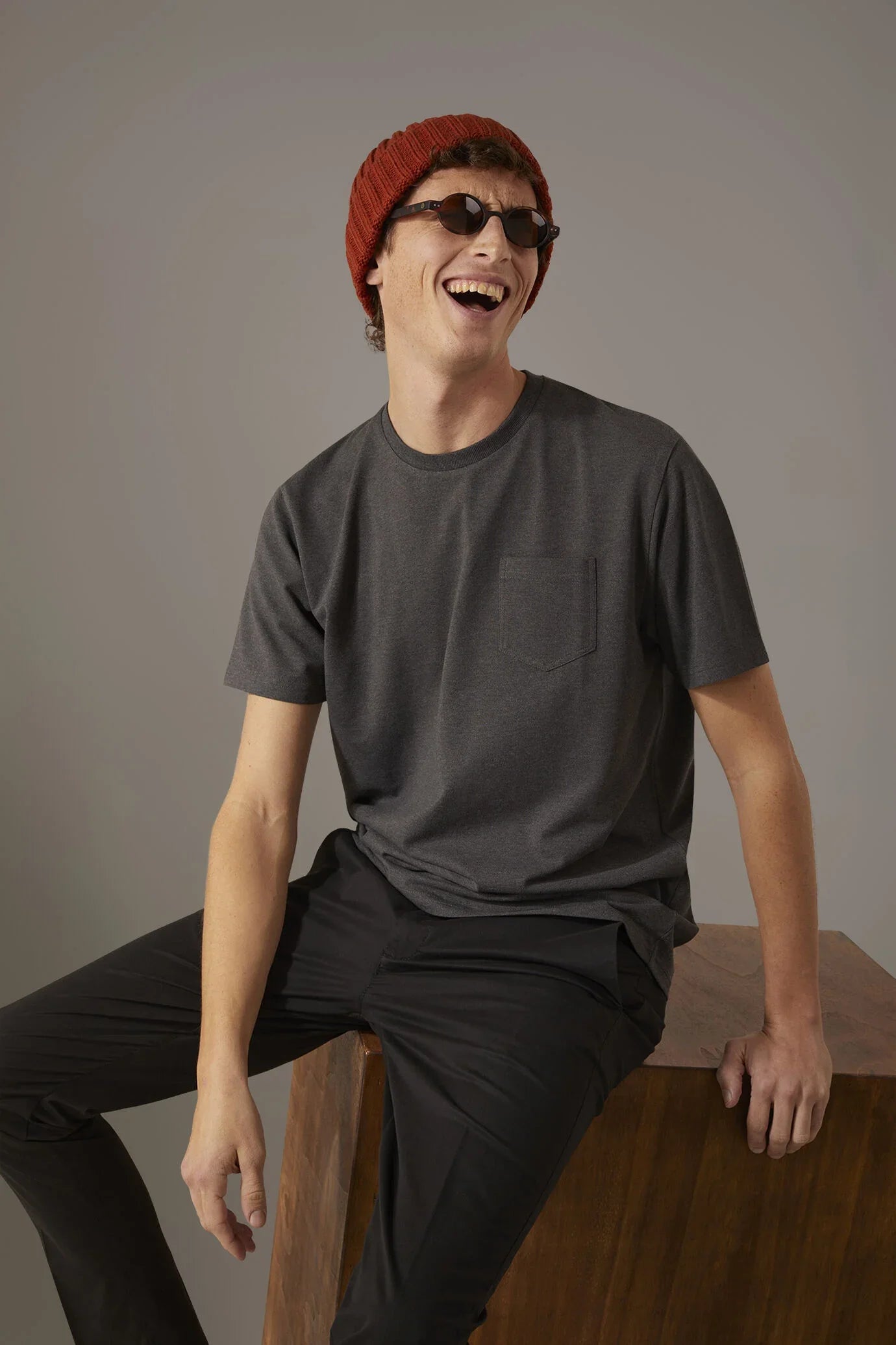 Round neck t-shirt melange
