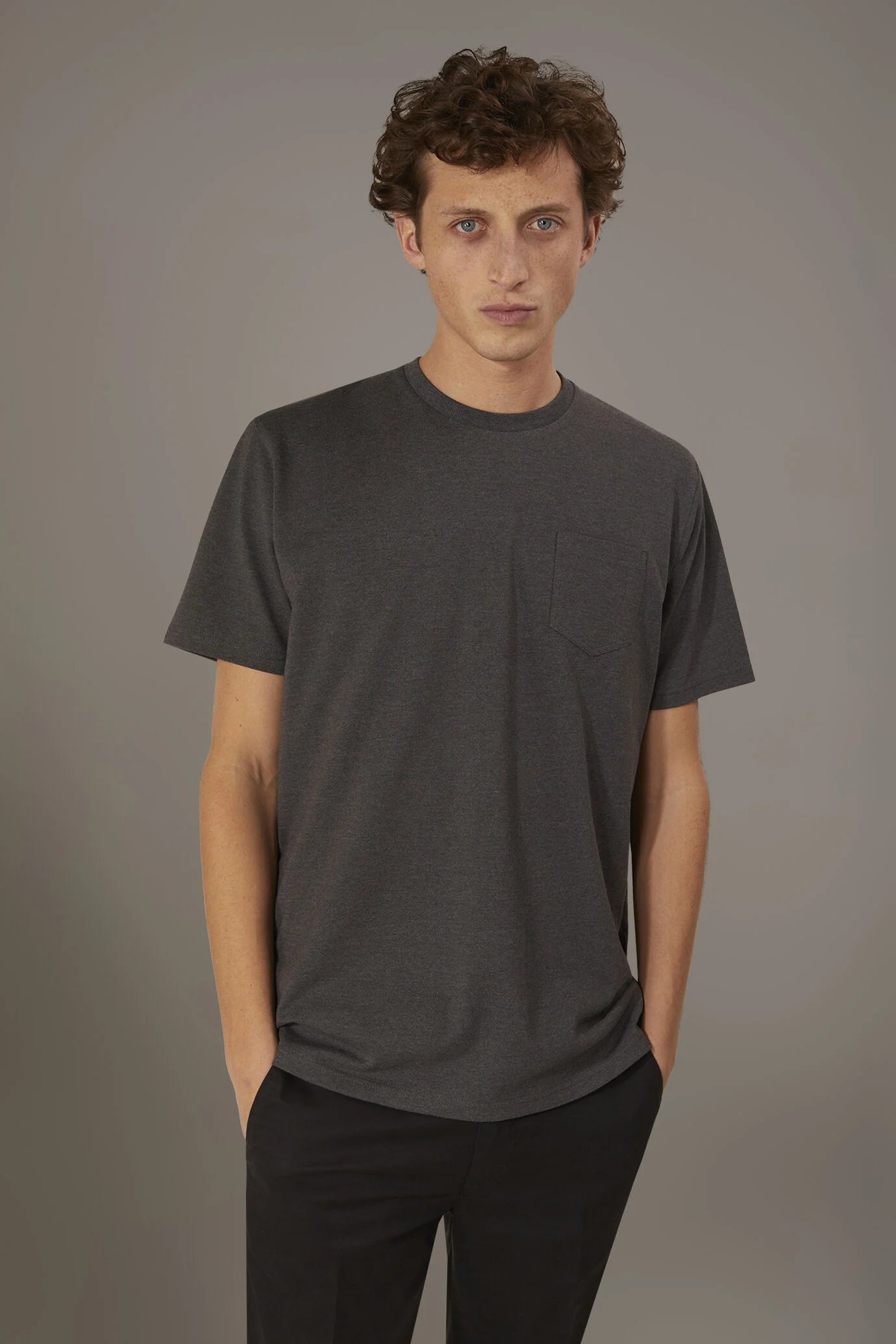 Round neck t-shirt melange