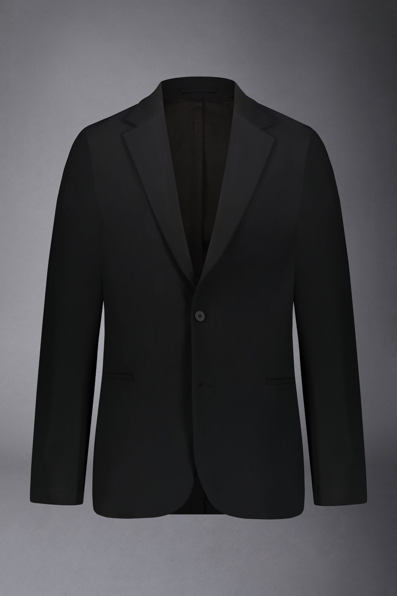 Men's single-breasted suit regular fit technical fabric
