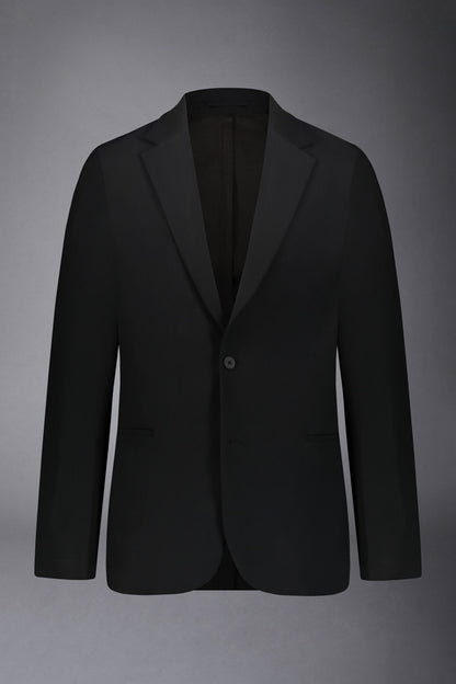 Men's single-breasted suit regular fit technical fabric