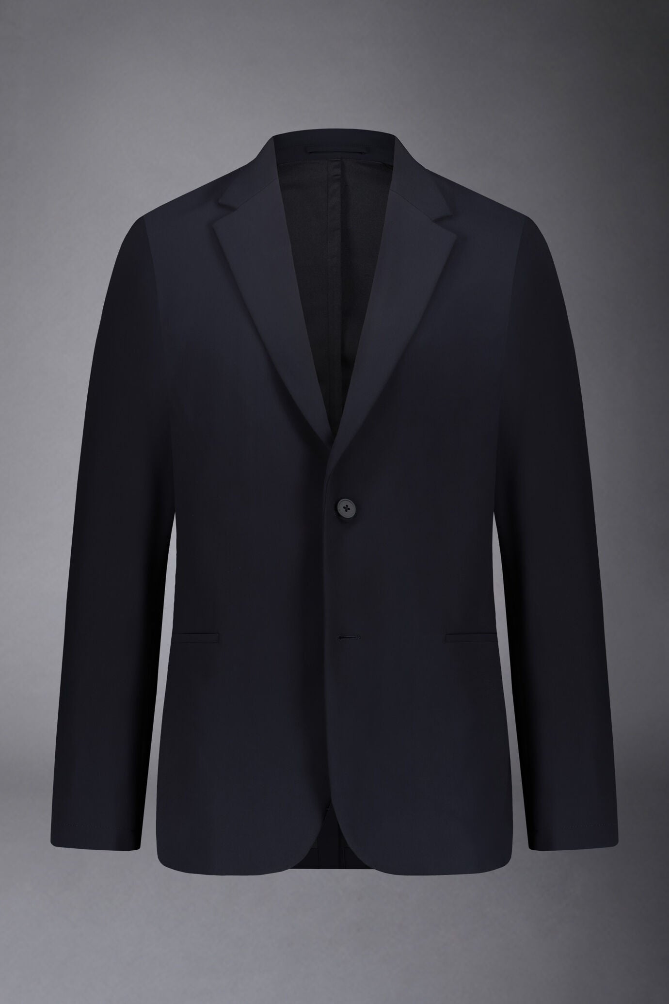 Men's single-breasted suit regular fit technical fabric