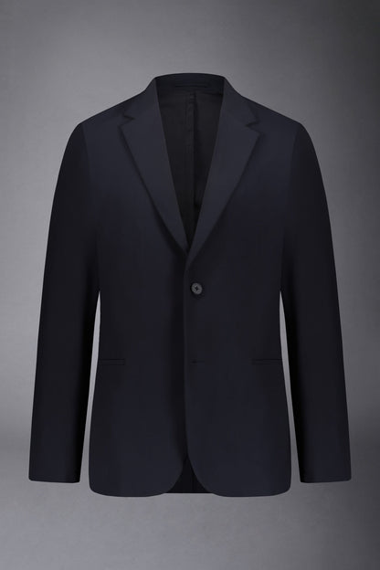 Men's single-breasted suit regular fit technical fabric
