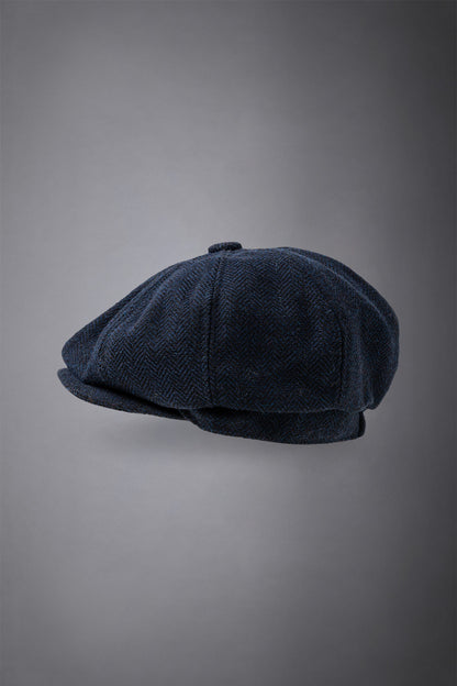 Men's herringbone flat cap