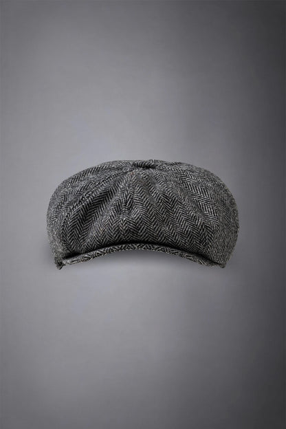 Men's herringbone flat cap