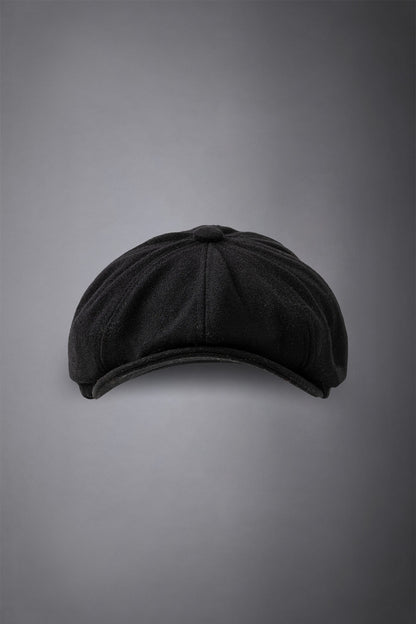 Men's boiled wool flat cap