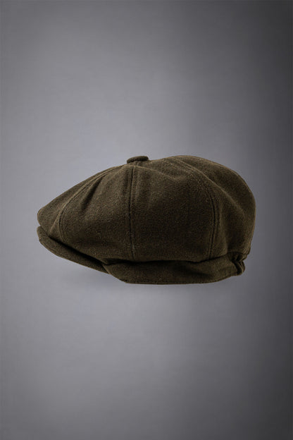Men's boiled wool flat cap