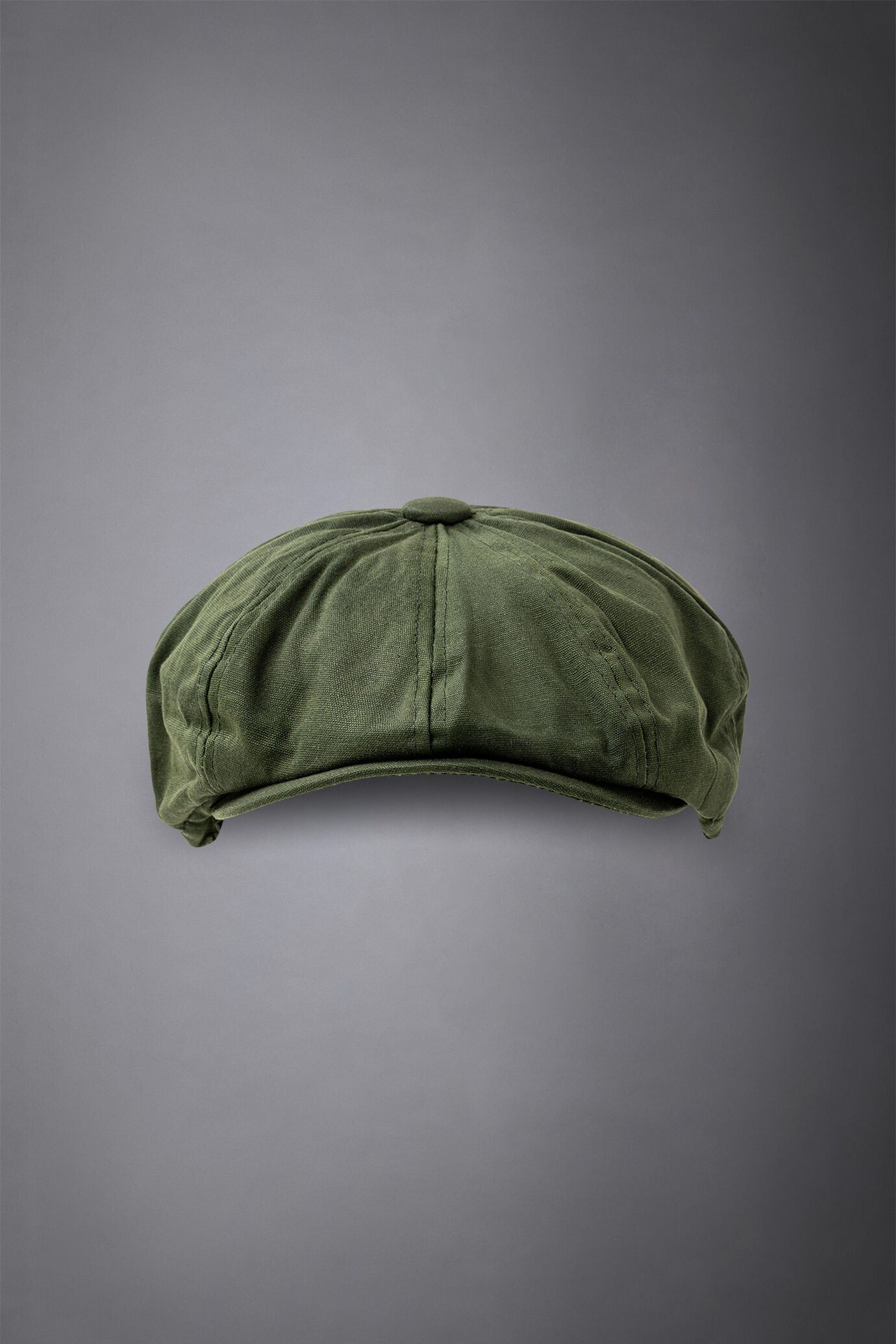 Men's flat cap in waxed fabric
