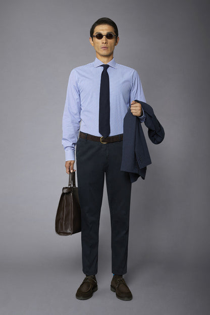 Men's striped classic french collar shirt regular fit
