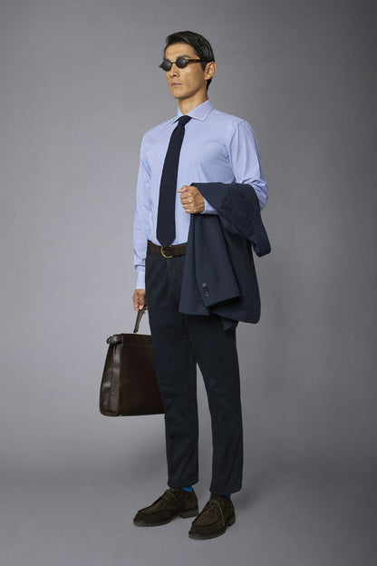 Men's striped classic french collar shirt regular fit