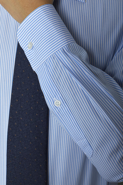 Men's striped classic french collar shirt regular fit