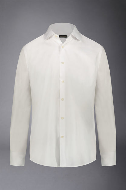 Men's slim fit french collar regular shirt dobby fabric